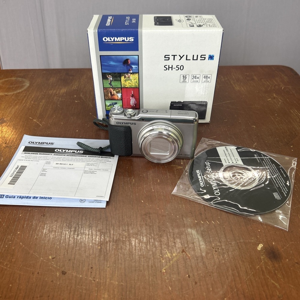 OLYMPUS STYLUS SH-50 16MP 24x Zoom Digital Camera silver Japan
